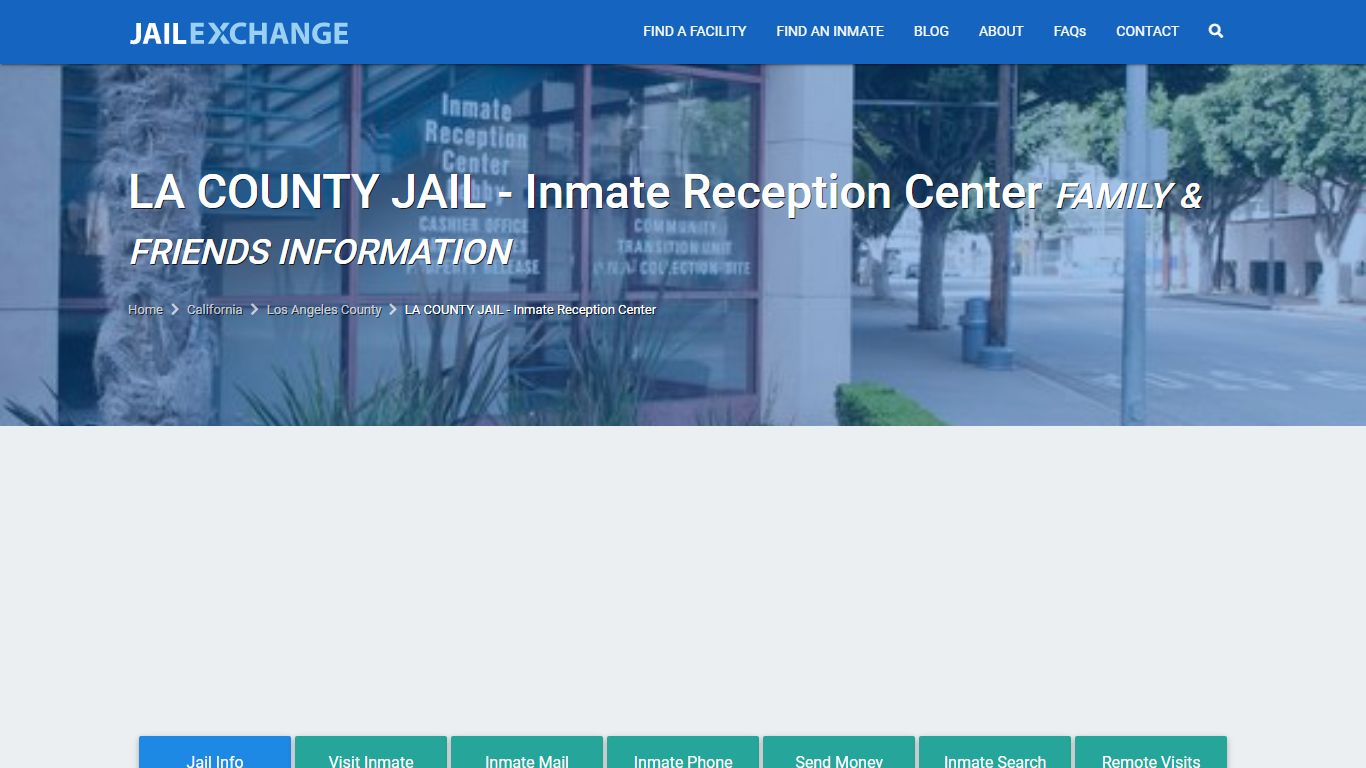 LA COUNTY JAIL - Inmate Reception Center CA | Booking, Visiting, Calls ...