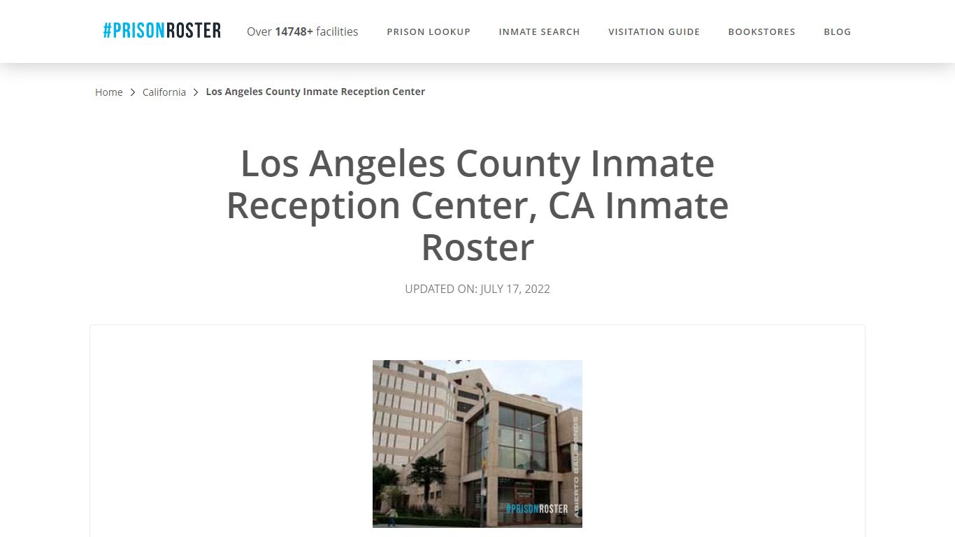 Los Angeles County Inmate Reception Center, CA Inmate Roster - Prisonroster